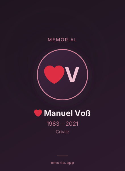 Memorial portrait of ❤️ Manuel Voß