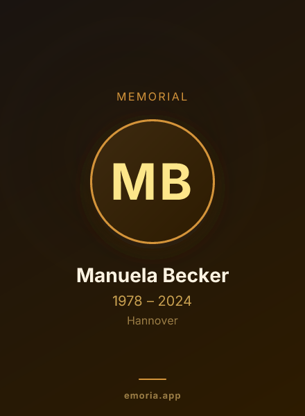 Memorial portrait of Manuela Becker