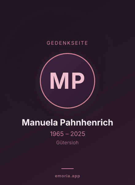 Gedenkportrait von Manuela Pahnhenrich