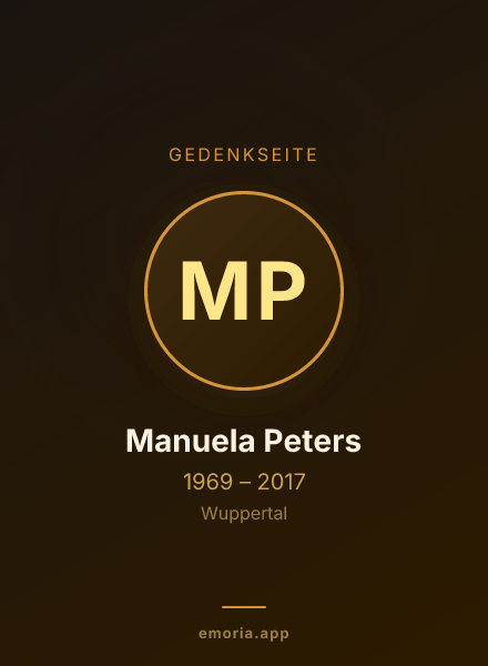 Gedenkportrait von Manuela Peters