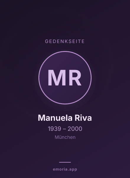 Gedenkportrait von Manuela Riva