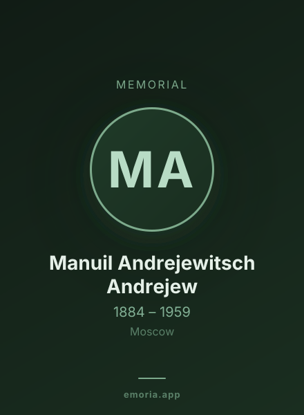 Memorial portrait of Manuil Andrejewitsch Andrejew