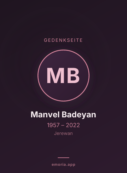 Gedenkportrait von Manvel Badeyan