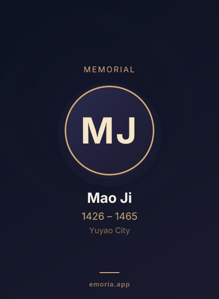 Memorial portrait of Mao Ji