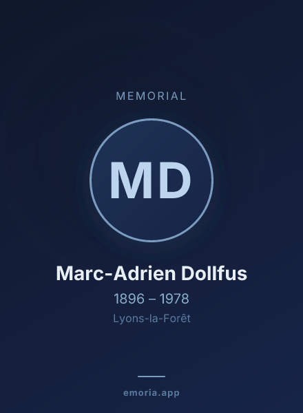 Memorial portrait of Marc-Adrien Dollfus