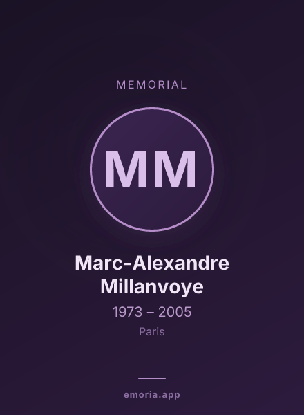 Memorial portrait of Marc-Alexandre Millanvoye