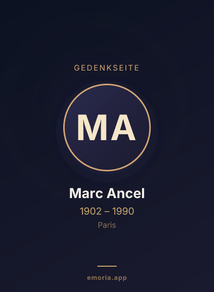 Gedenkportrait von Marc Ancel