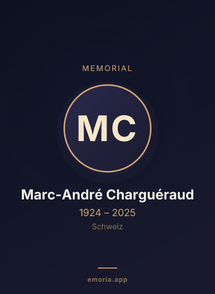 Memorial portrait of Marc-André Charguéraud