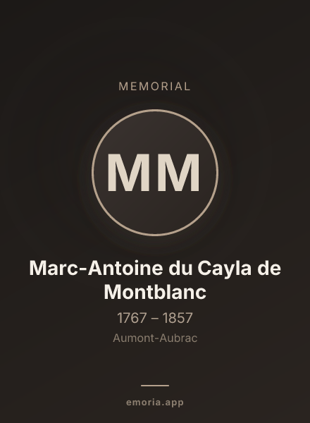Memorial portrait of Marc-Antoine du Cayla de Montblanc
