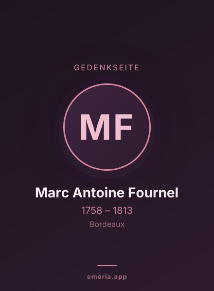 Gedenkportrait von Marc Antoine Fournel