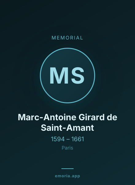 Memorial portrait of Marc-Antoine Girard de Saint-Amant