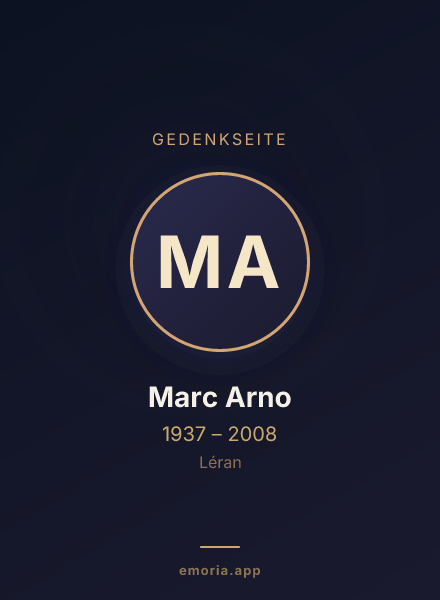 Gedenkportrait von Marc Arno