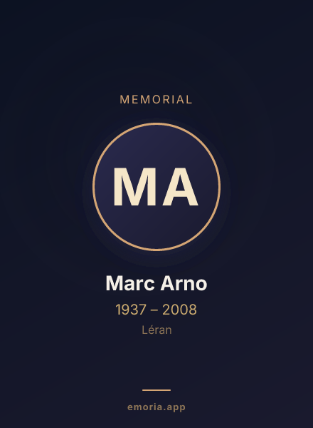 Memorial portrait of Marc Arno