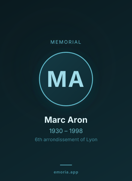 Memorial portrait of Marc Aron