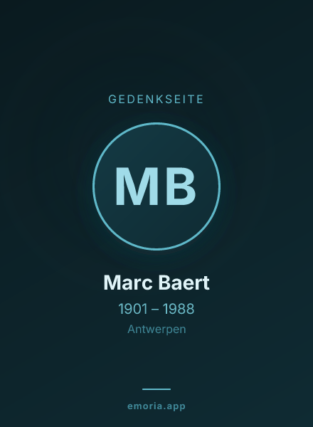 Gedenkportrait von Marc Baert