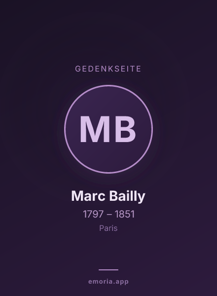 Gedenkportrait von Marc Bailly