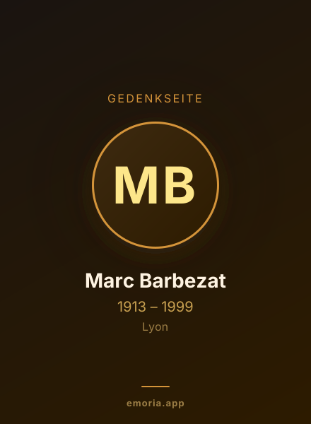 Gedenkportrait von Marc Barbezat