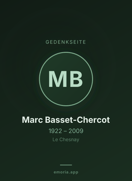 Gedenkportrait von Marc Basset-Chercot