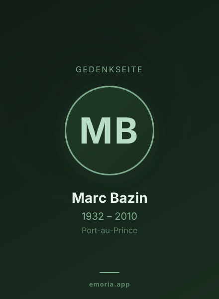 Gedenkportrait von Marc Bazin