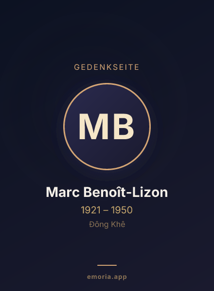 Gedenkportrait von Marc Benoît-Lizon