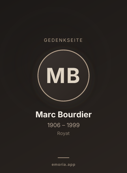 Gedenkportrait von Marc Bourdier