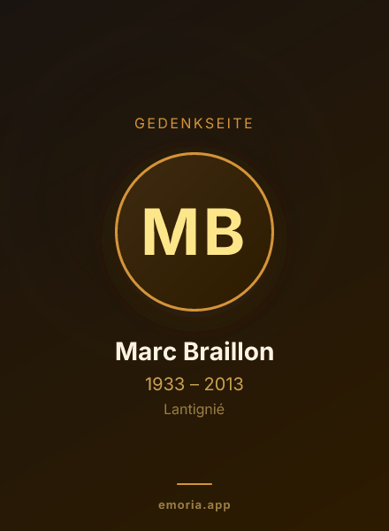 Gedenkportrait von Marc Braillon