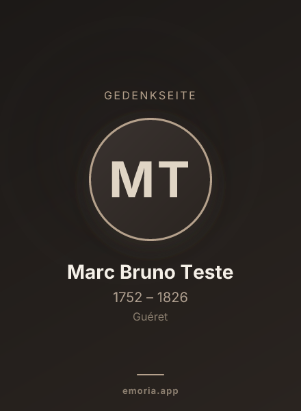 Gedenkportrait von Marc Bruno Teste