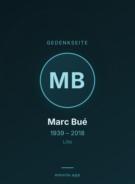 Gedenkportrait von Marc Bué