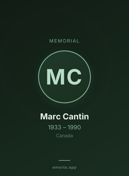 Memorial portrait of Marc Cantin
