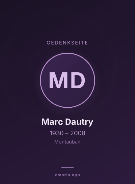 Gedenkportrait von Marc Dautry