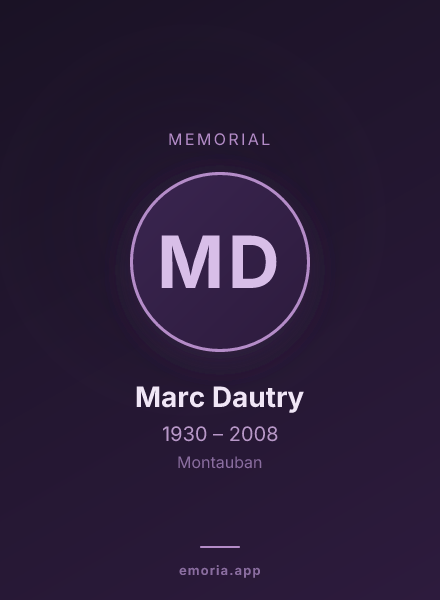 Memorial portrait of Marc Dautry