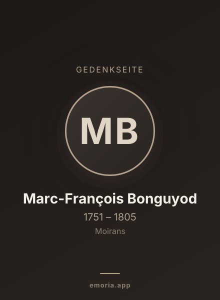Gedenkportrait von Marc-François Bonguyod