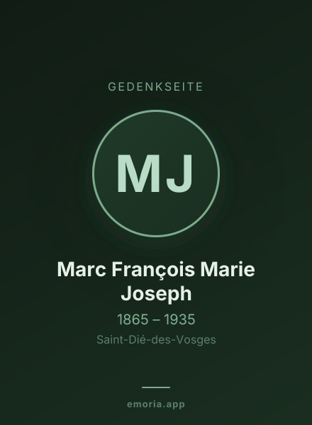 Gedenkportrait von Marc François Marie Joseph