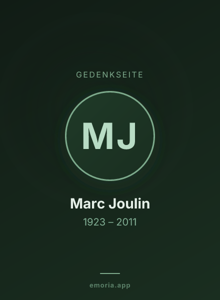 Gedenkportrait von Marc Joulin
