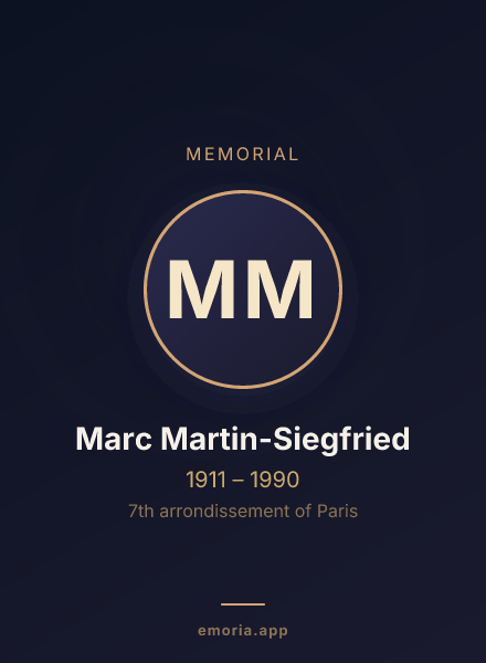 Memorial portrait of Marc Martin-Siegfried