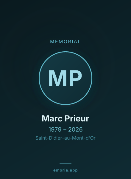 Memorial portrait of Marc Prieur