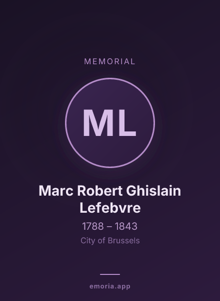 Memorial portrait of Marc Robert Ghislain Lefebvre