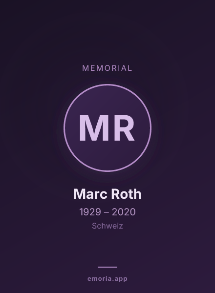 Memorial portrait of Marc Roth