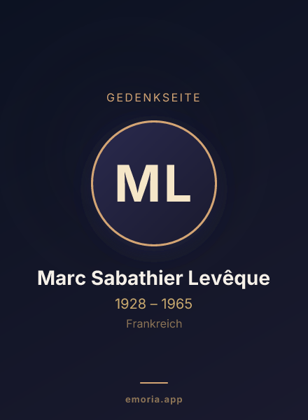 Gedenkportrait von Marc Sabathier Levêque