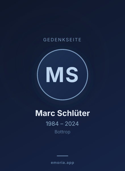 Gedenkportrait von Marc Schlüter