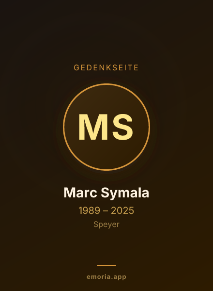Gedenkportrait von Marc Symala