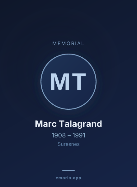 Memorial portrait of Marc Talagrand