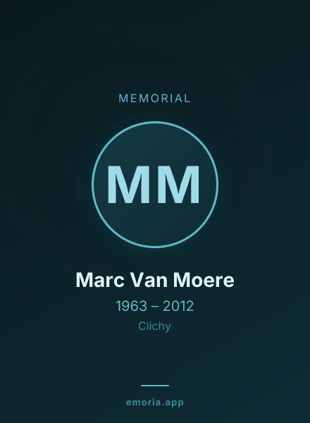 Memorial portrait of Marc Van Moere