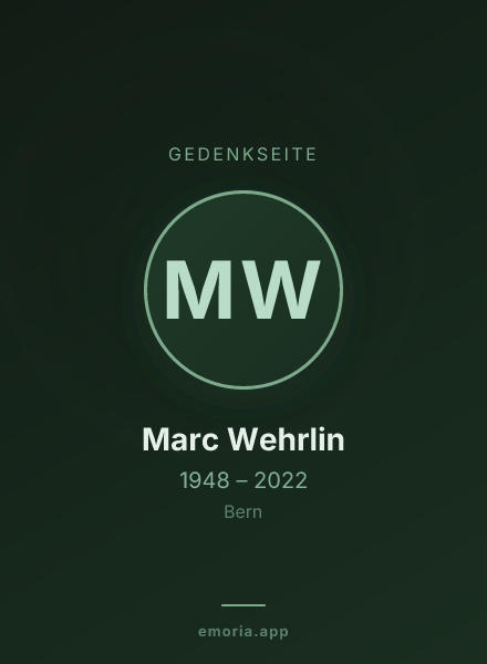 Gedenkportrait von Marc Wehrlin