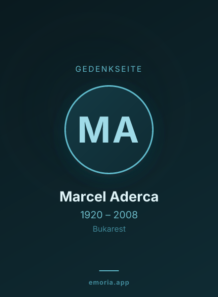 Gedenkportrait von Marcel Aderca