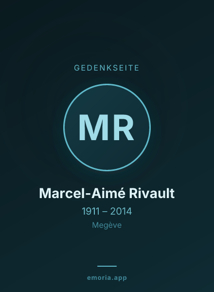Gedenkportrait von Marcel-Aimé Rivault