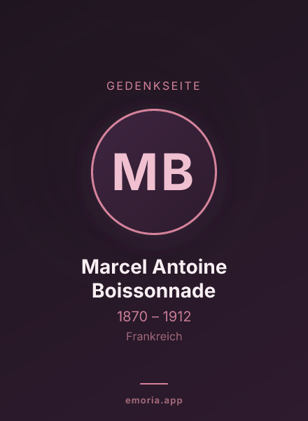 Gedenkportrait von Marcel Antoine Boissonnade