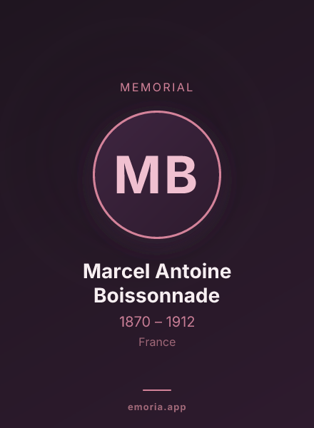 Memorial portrait of Marcel Antoine Boissonnade