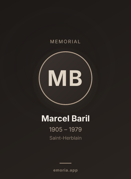 Memorial portrait of Marcel Baril