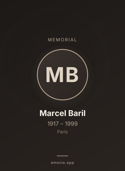 Memorial portrait of Marcel Baril